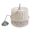 Żyrandol Ażurowy Biały 32cm - sklep z wiklina - zdjęcie 